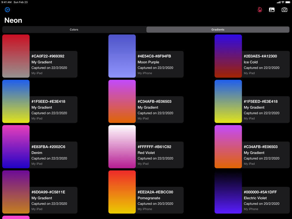 Neon - Color Picker & Social App for iPhone - Free Download Neon ...