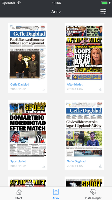 Gefle Dagblad e-tidning screenshot 2