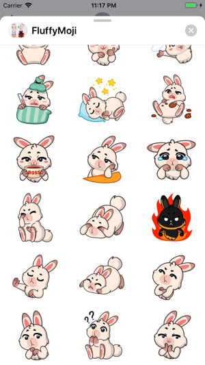 FluffyMoji - Bunny Stickers