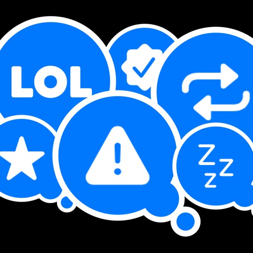 Blue Reactions Stickers icon