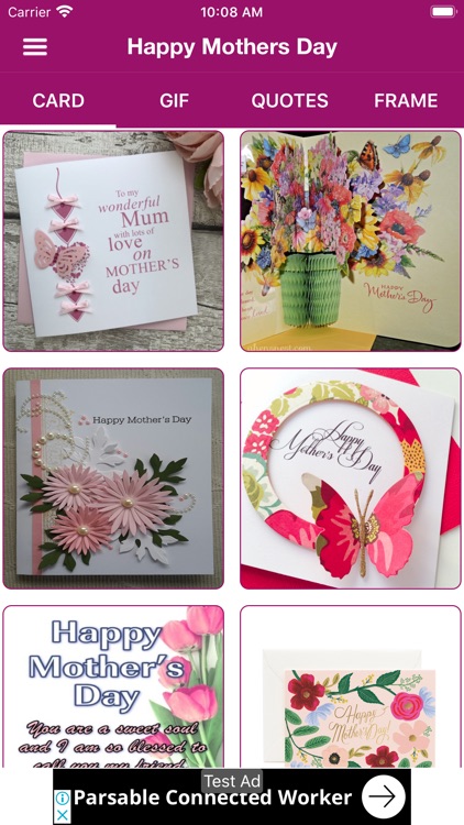 Mothers Day Wishes Cards Frame