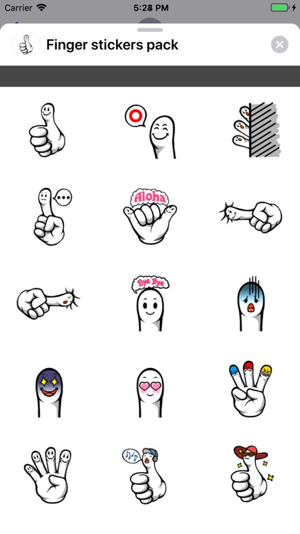 Finger stickers pack