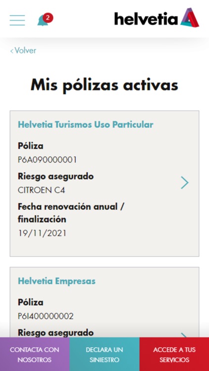 Área Cliente Helvetia Seguros