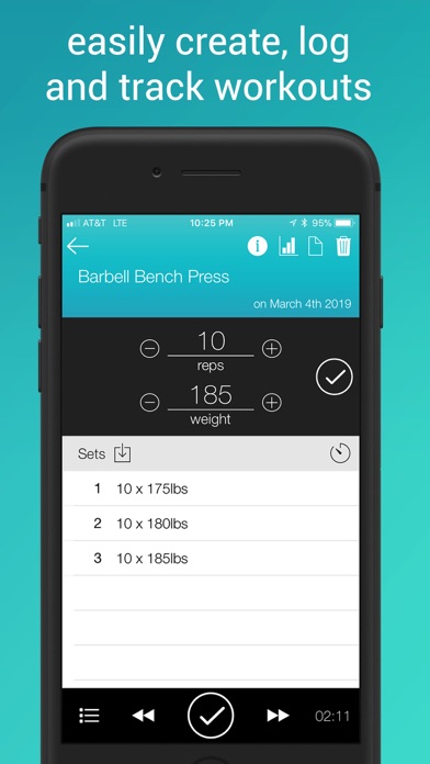Fitlist - Workout Log, Fitness Tracker & Exercise Journal with Routines for Bodybuilding, Weightlifting, Gym & Strength Training screenshot