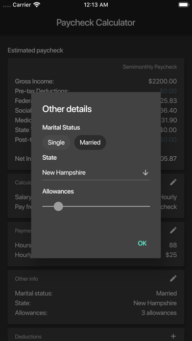 Paycheck Calculator (US) screenshot 4