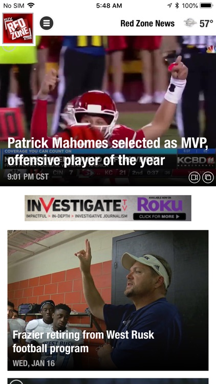 KLTV and KTRE Red Zone