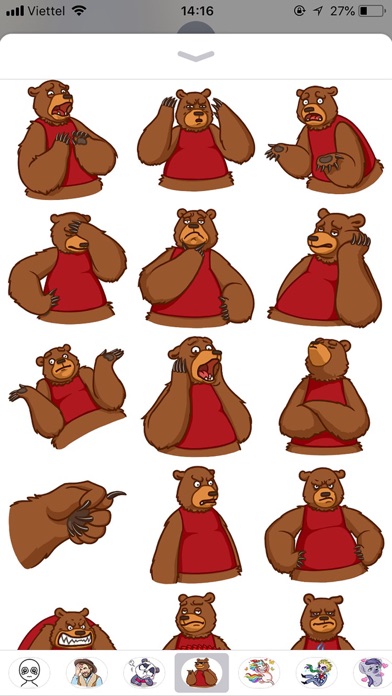 Cute Bear Pun Funny Stickers screenshot 2