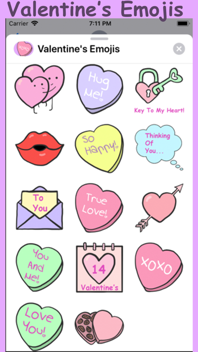 Valentine's Emojis screenshot 2