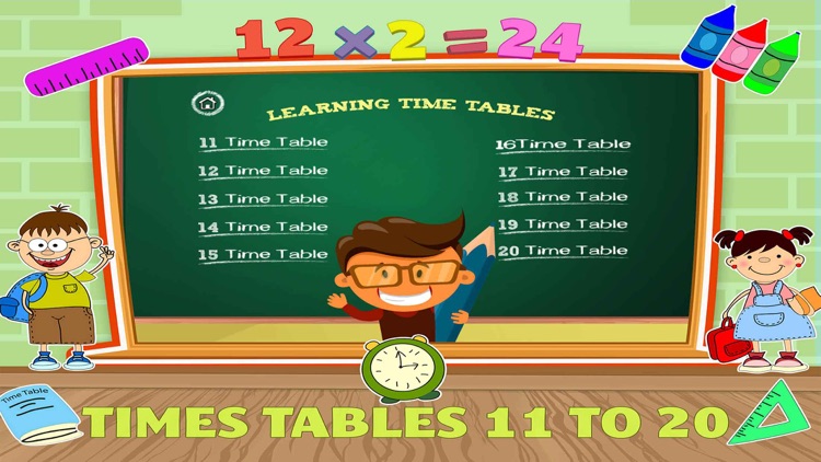 Math Times Tables Kids Games