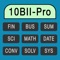 The 10BII-PRO application is a seamless implementation of the real world 10BII series of financial calculators, but specially designed to bring up the most of your iOS devices and , at the same time, conserving the easy of use and features originally provided in the real calculators