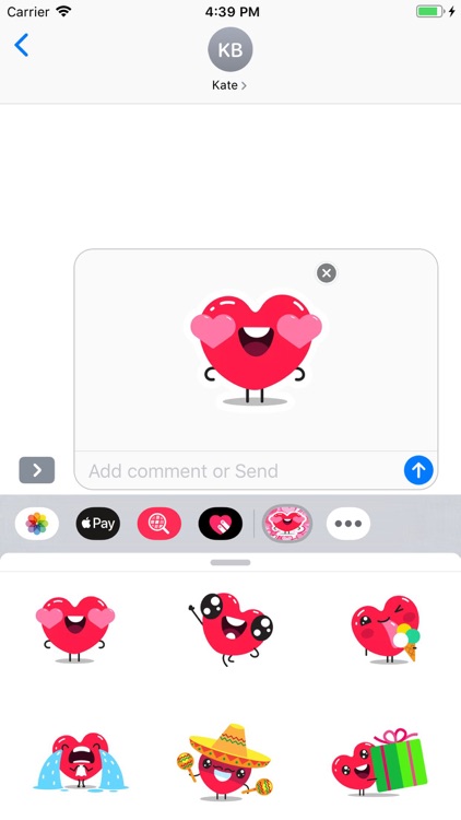 Sweety Hearts Stickers Pack screenshot-7