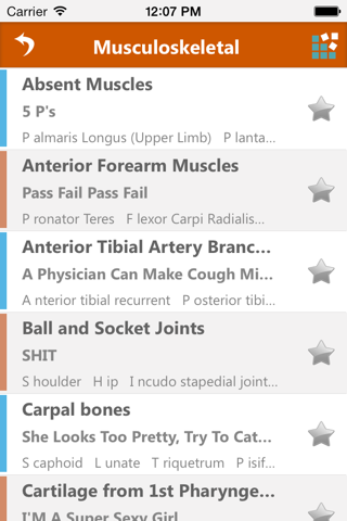 Anatomy Mnemonics screenshot 2