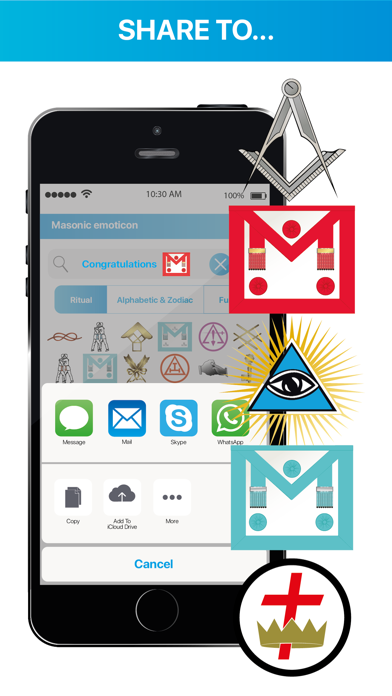 How to cancel & delete Masonic Emoticon from iphone & ipad 4