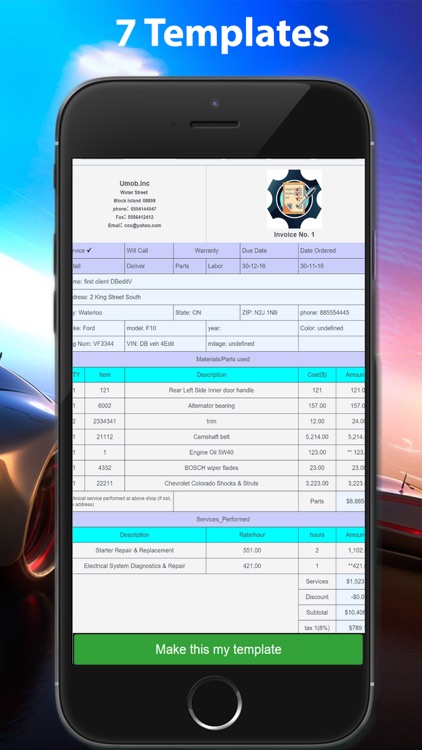 ARI(Auto Repair Invoice) screenshot-4