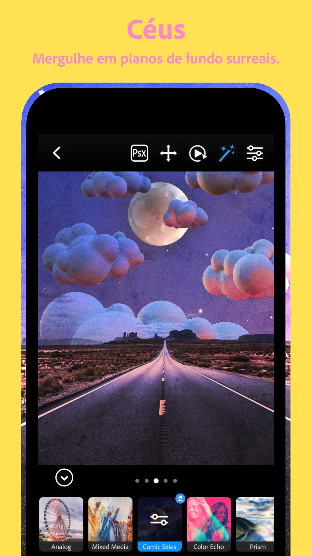 Screenshot do app Photoshop Camera