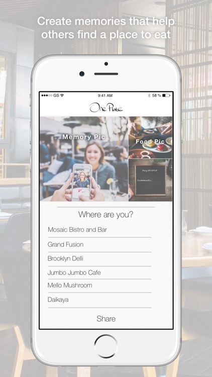 OnePlate : Food & Memories