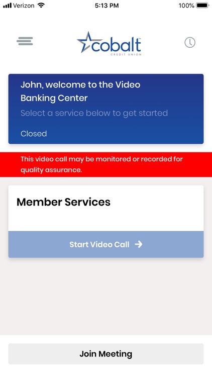 Cobalt Video Banking