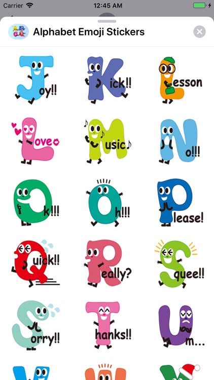 Alphabet Emoji Stickers