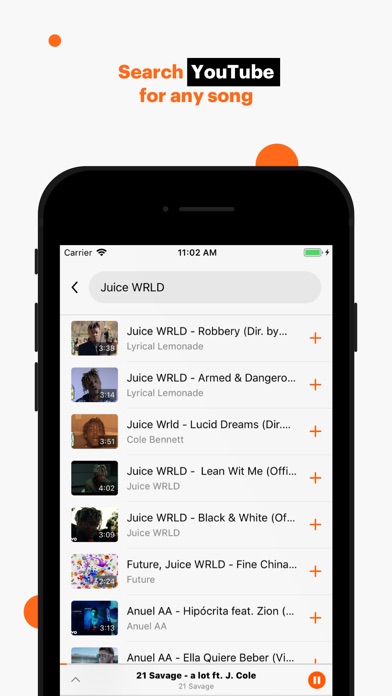 search for music in musi app