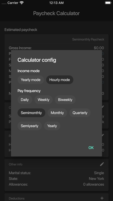 Paycheck Calculator (US) screenshot 2