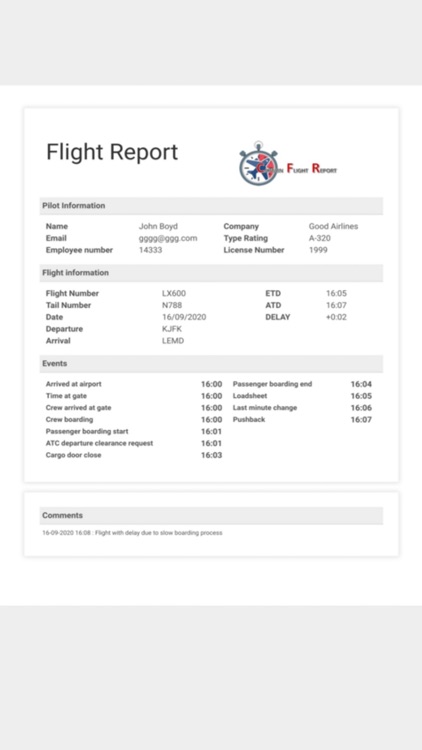 Captain Flight Report screenshot-5