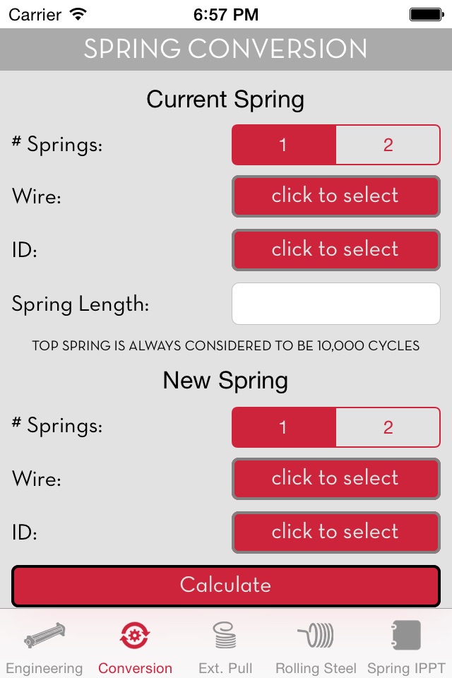 IDC Spring Calculator screenshot 2