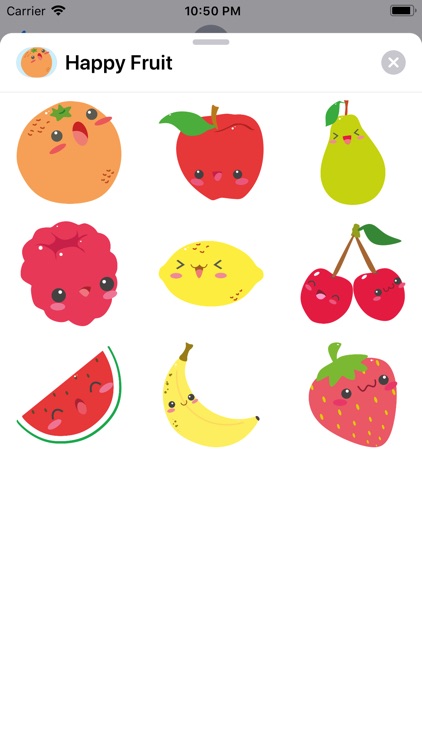 Happy Fruit Stickers