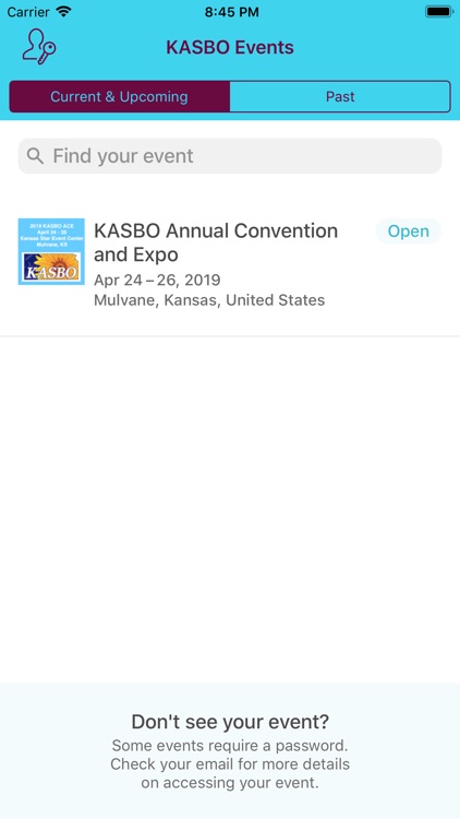 Kansas ASBO Event App