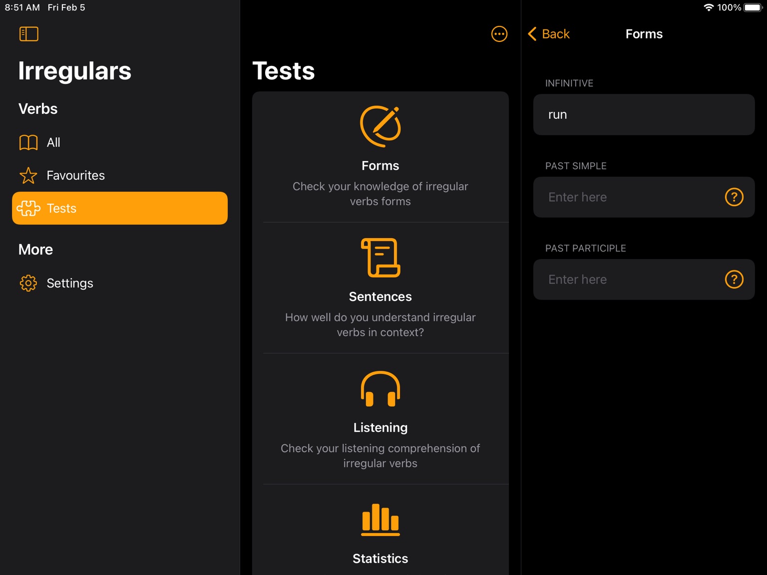 Irregulars: Irregular Verbs screenshot 4