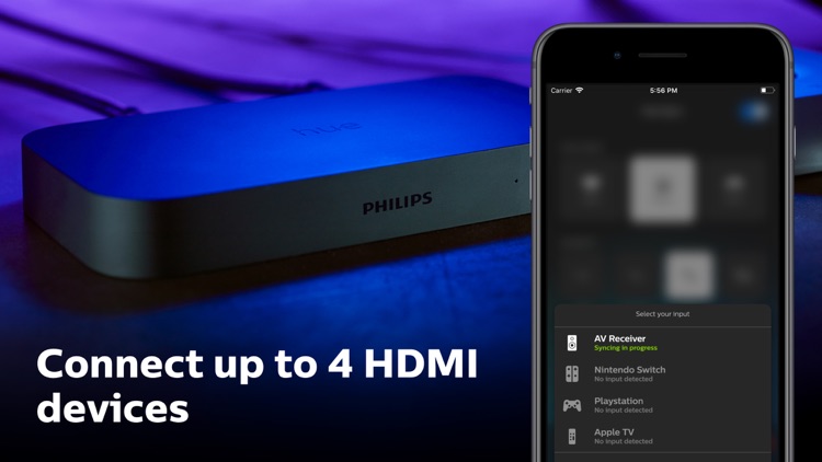 The Philips Hue Sync TV app 