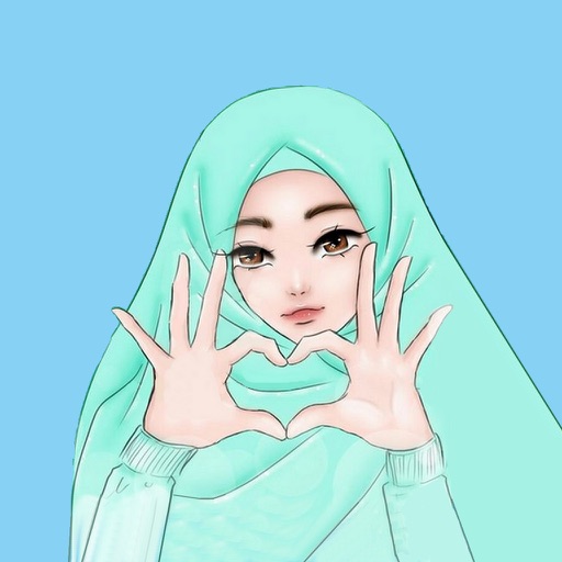 Hijab Women Expressions Emojis icon