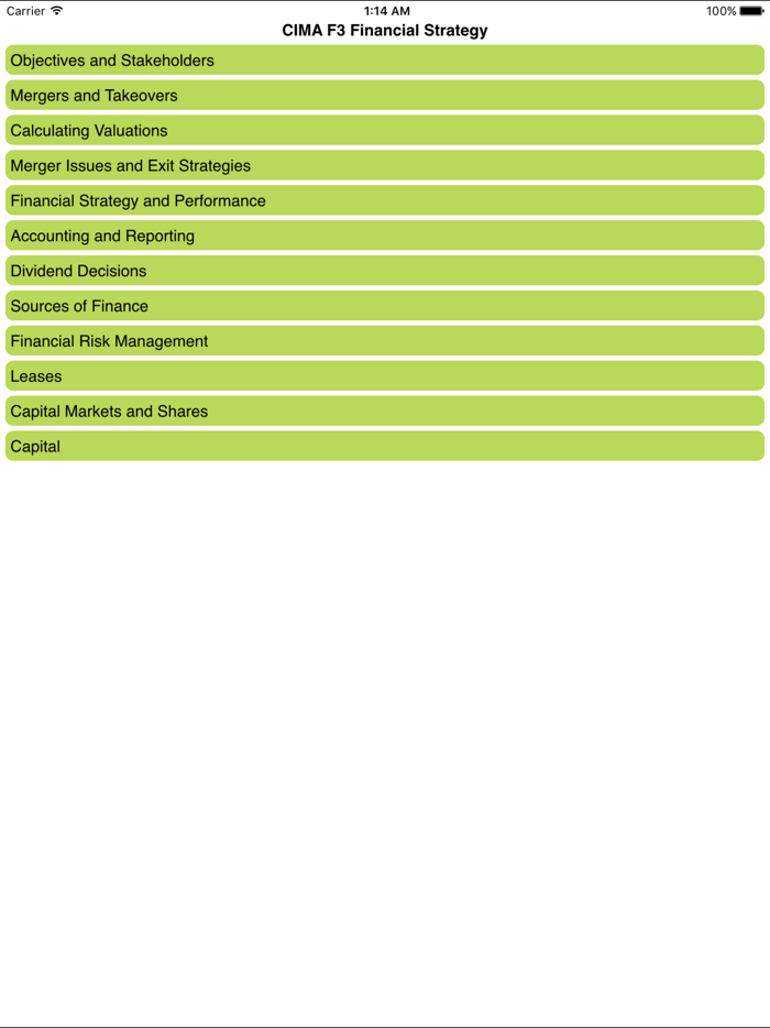 CIMA F3 Financial Strategy