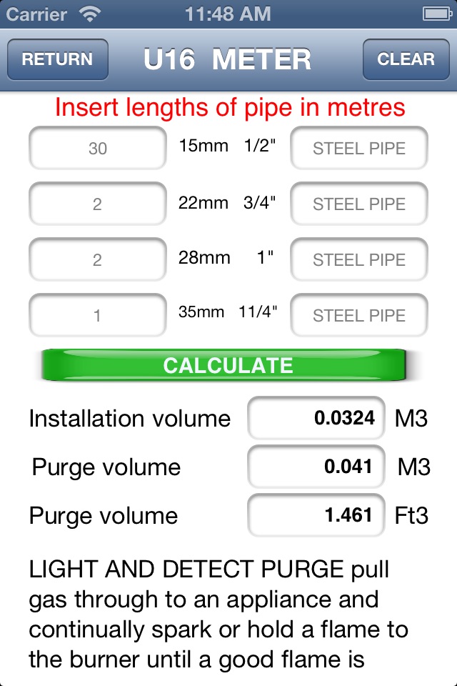 GB Gas Purging Calculator screenshot 3
