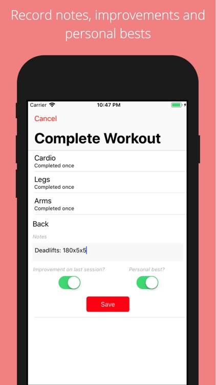 Simple Workout Planner