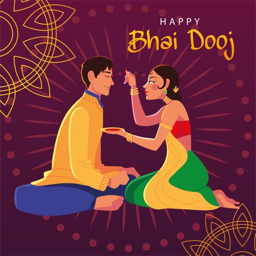 Bhai Dooj Wishes Card Maker