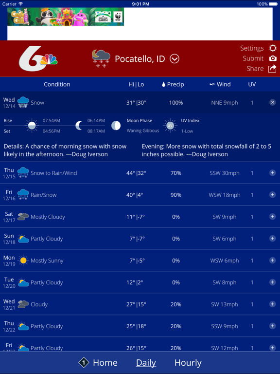 KPVI Storm Tracker Weather screenshot 2