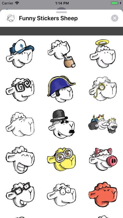 Funny Stickers Sheep