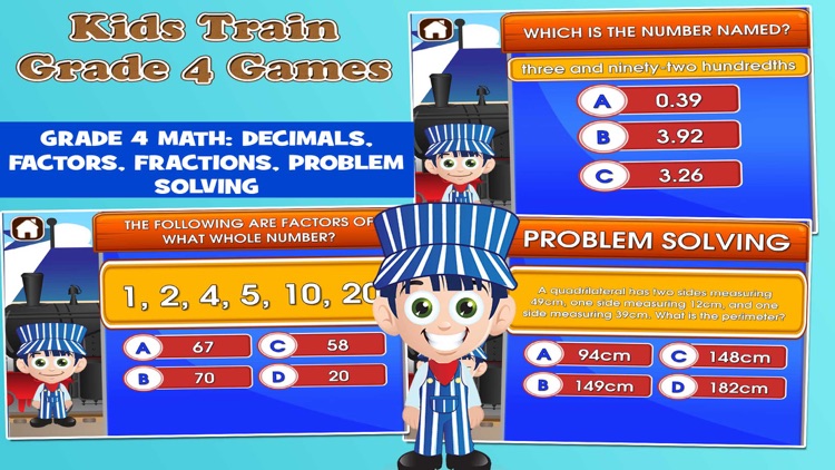 Kids Trains Fourth Grade Games screenshot-4