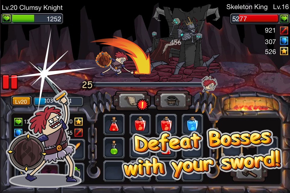 Clumsy Knight vs. Skeletons R screenshot 4