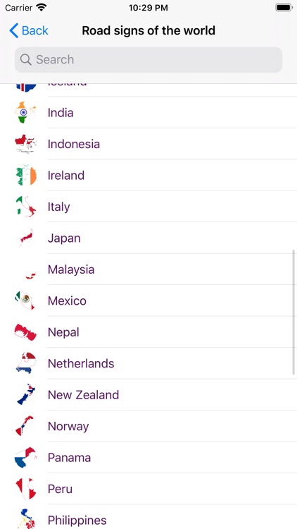 Road signs: all countries screenshot-5