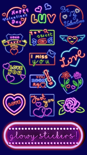 Neon Love Stickers(圖1)-速報App