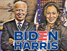 Show your support for the 2020 Biden-Harris ticket with these stickers of Joe Biden and Kamala Harris