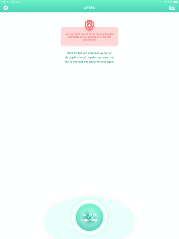 Weeën Timer 9m - Zwangerschap iPad app afbeelding 1