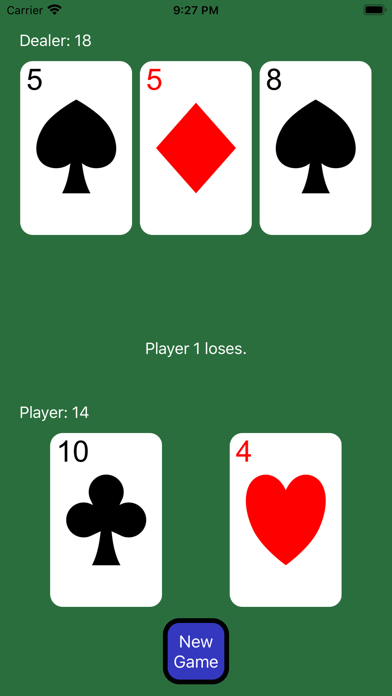 BlackJack - A Card Game screenshot 2