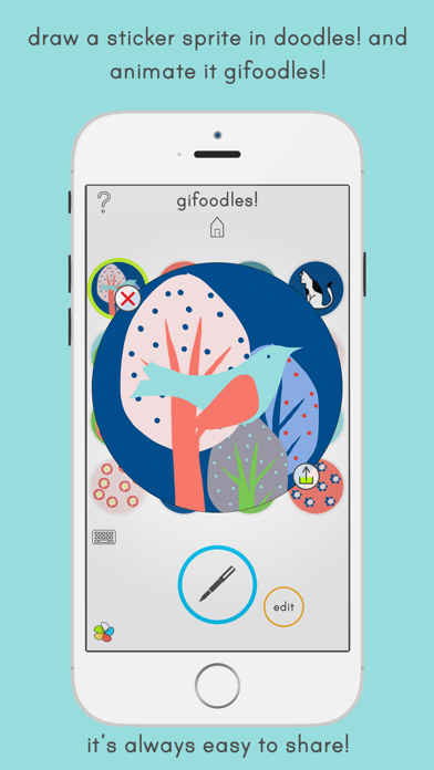 How to cancel & delete gifoodles! animated GIFs you doodle from iphone & ipad 4