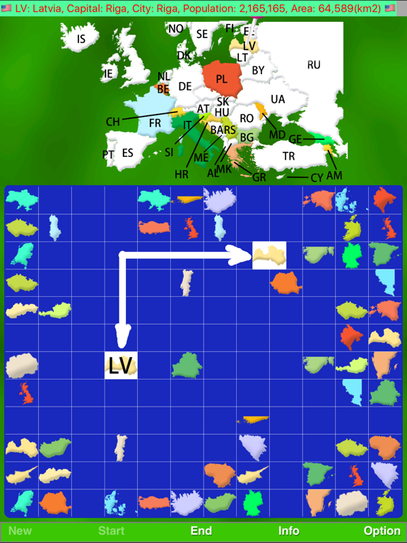 Map Solitaire Europe by SZY screenshot 2