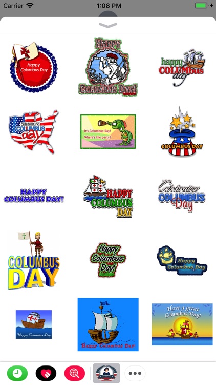 Columbus Day GIF Stickers 2017