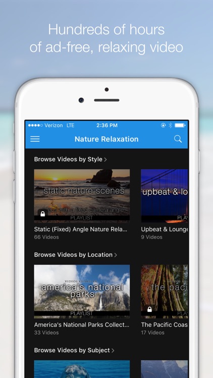 Nature Relaxation On-Demand