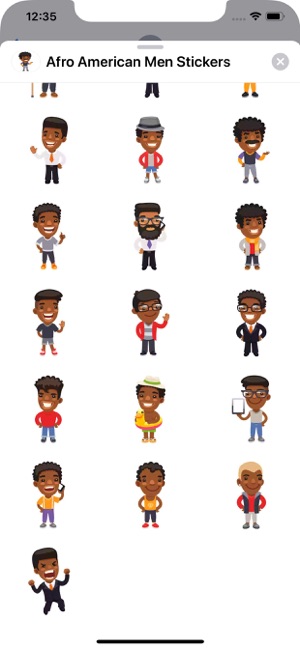 Afro American Men Stickers(圖2)-速報App