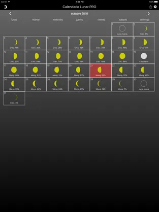 Screenshot 1 Calendario Lunar PRO iphone